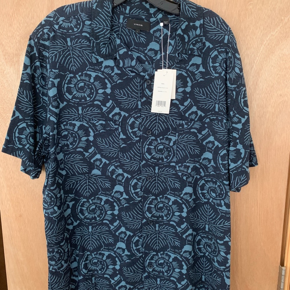 Men’s Vince Print Linen Shirt